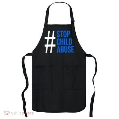Child Abuse Prevention Awareness Blue Boho Rainbow Pinwheel Apron