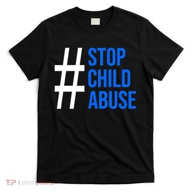 Child Abuse Prevention Awareness Blue Boho Rainbow Pinwheel T-Shirt