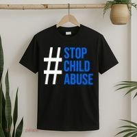 Child Abuse Prevention Awareness Blue Boho Rainbow Pinwheel T-Shirt thumb 2