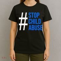 Child Abuse Prevention Awareness Blue Boho Rainbow Pinwheel T-Shirt thumb 4