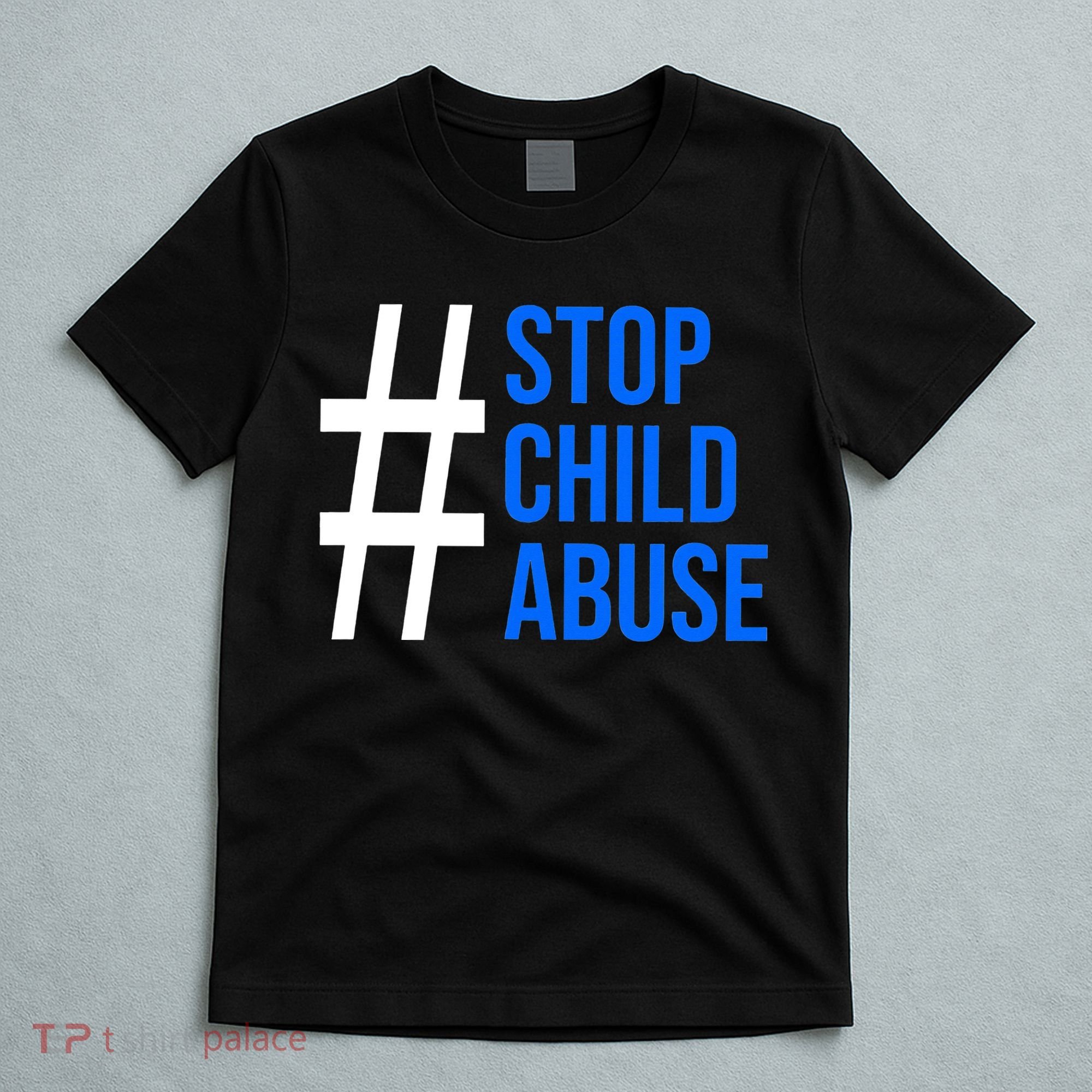 Child Abuse Prevention Awareness Blue Boho Rainbow Pinwheel T-Shirt