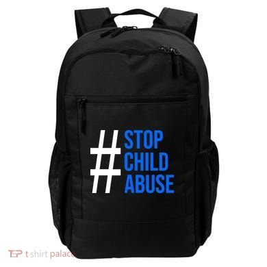 Child Abuse Prevention Awareness Blue Boho Rainbow Pinwheel Backpack