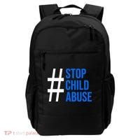 Child Abuse Prevention Awareness Blue Boho Rainbow Pinwheel Backpack thumb 0
