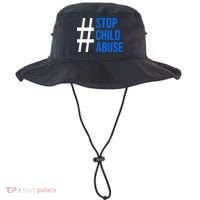 Child Abuse Prevention Awareness Blue Boho Rainbow Pinwheel Bucket Hat thumb 0