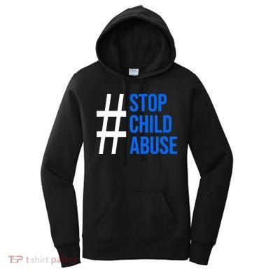 Child Abuse Prevention Awareness Blue Boho Rainbow Pinwheel Women's Hoodie
