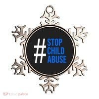 Child Abuse Prevention Awareness Blue Boho Rainbow Pinwheel Ornament thumb 0