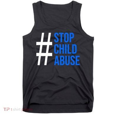 Child Abuse Prevention Awareness Blue Boho Rainbow Pinwheel Tank Top
