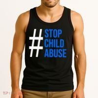 Child Abuse Prevention Awareness Blue Boho Rainbow Pinwheel Tank Top thumb 3