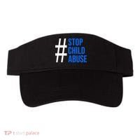 Child Abuse Prevention Awareness Blue Boho Rainbow Pinwheel Visor thumb 0