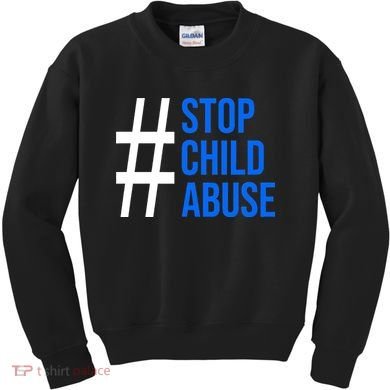 Child Abuse Prevention Awareness Blue Boho Rainbow Pinwheel Kids Sweatshirt