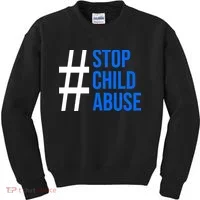 Child Abuse Prevention Awareness Blue Boho Rainbow Pinwheel Kids Sweatshirt thumb 0