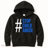 Child Abuse Prevention Awareness Blue Boho Rainbow Pinwheel Kids Hoodie thumb 0