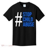 Child Abuse Prevention Awareness Blue Boho Rainbow Pinwheel Kids T-Shirt thumb 0