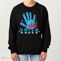 Child Abuse Prevention Awareness Month April Blue Ribbon Women's Sweatshirt thumb 0