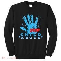 Child Abuse Prevention Awareness Month April Blue Ribbon Sweatshirt thumb 0