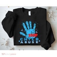Child Abuse Prevention Awareness Month April Blue Ribbon Sweatshirt thumb 2