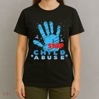 Child Abuse Prevention Awareness Month April Blue Ribbon T-Shirt thumb 4