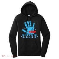 Child Abuse Prevention Awareness Month April Blue Ribbon Women's Hoodie thumb 0