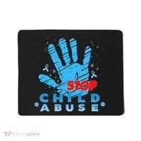 Child Abuse Prevention Awareness Month April Blue Ribbon Mousepad thumb 0
