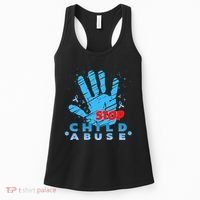Child Abuse Prevention Awareness Month April Blue Ribbon Women's Tank Top thumb 0