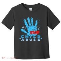 Child Abuse Prevention Awareness Month April Blue Ribbon Toddler T-Shirt thumb 0