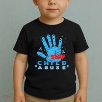 Child Abuse Prevention Awareness Month April Blue Ribbon Toddler T-Shirt thumb 2