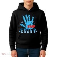 Child Abuse Prevention Awareness Month April Blue Ribbon Kids Hoodie thumb 4