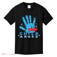 Child Abuse Prevention Awareness Month April Blue Ribbon Kids T-Shirt thumb 0