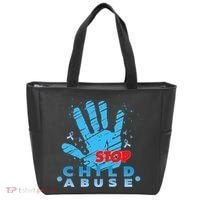 Child Abuse Prevention Awareness Month April Blue Ribbon Tote Bag thumb 0