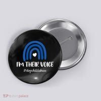 Child Abuse Prevention Awareness Month Blue Pinwheel Button thumb 0