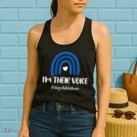 Child Abuse Prevention Awareness Month Blue Pinwheel Women's Tank Top thumb 2
