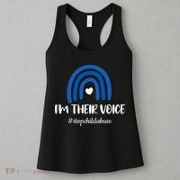 Child Abuse Prevention Awareness Month Blue Pinwheel Women's Tank Top thumb 3