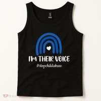 Child Abuse Prevention Awareness Month Blue Pinwheel Tank Top thumb 2