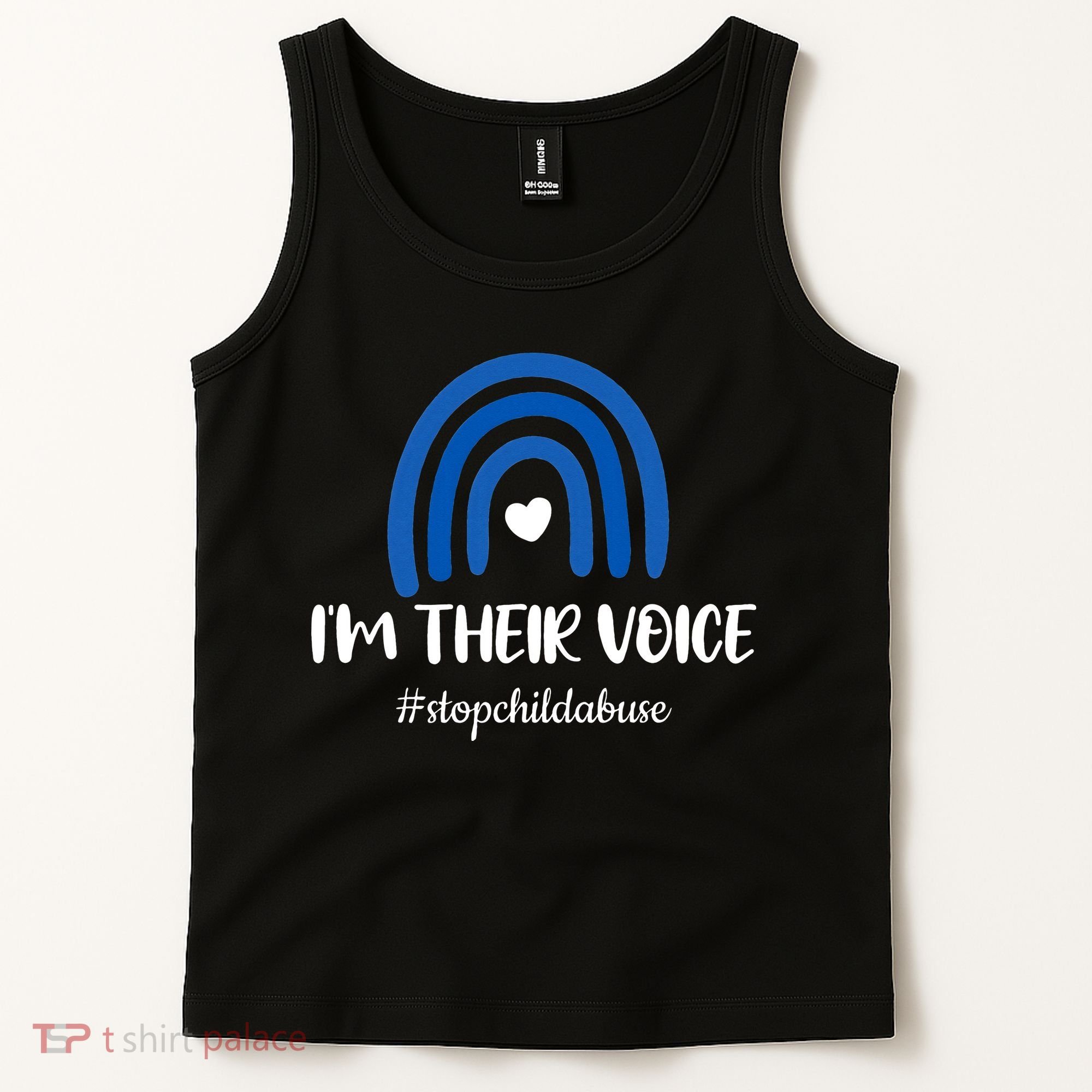 Child Abuse Prevention Awareness Month Blue Pinwheel Tank Top