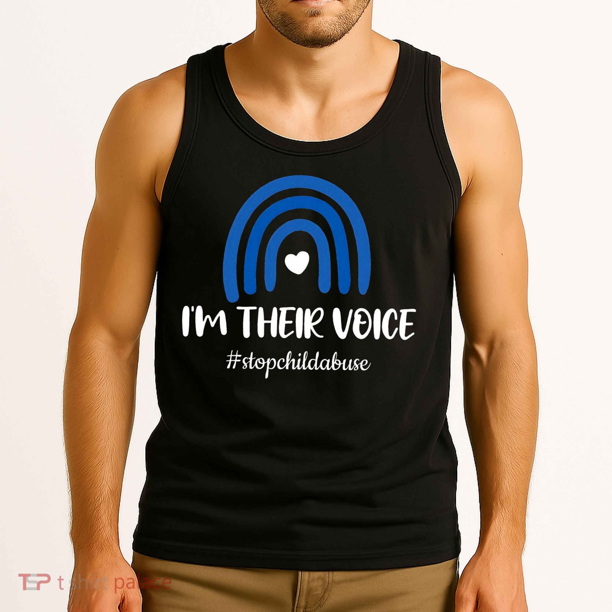 Child Abuse Prevention Awareness Month Blue Pinwheel Tank Top
