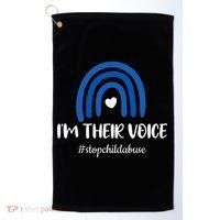 Child Abuse Prevention Awareness Month Blue Pinwheel Golf Towel thumb 0