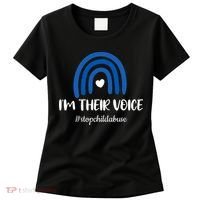 Child Abuse Prevention Awareness Month Blue Pinwheel Women's T-Shirt thumb 0