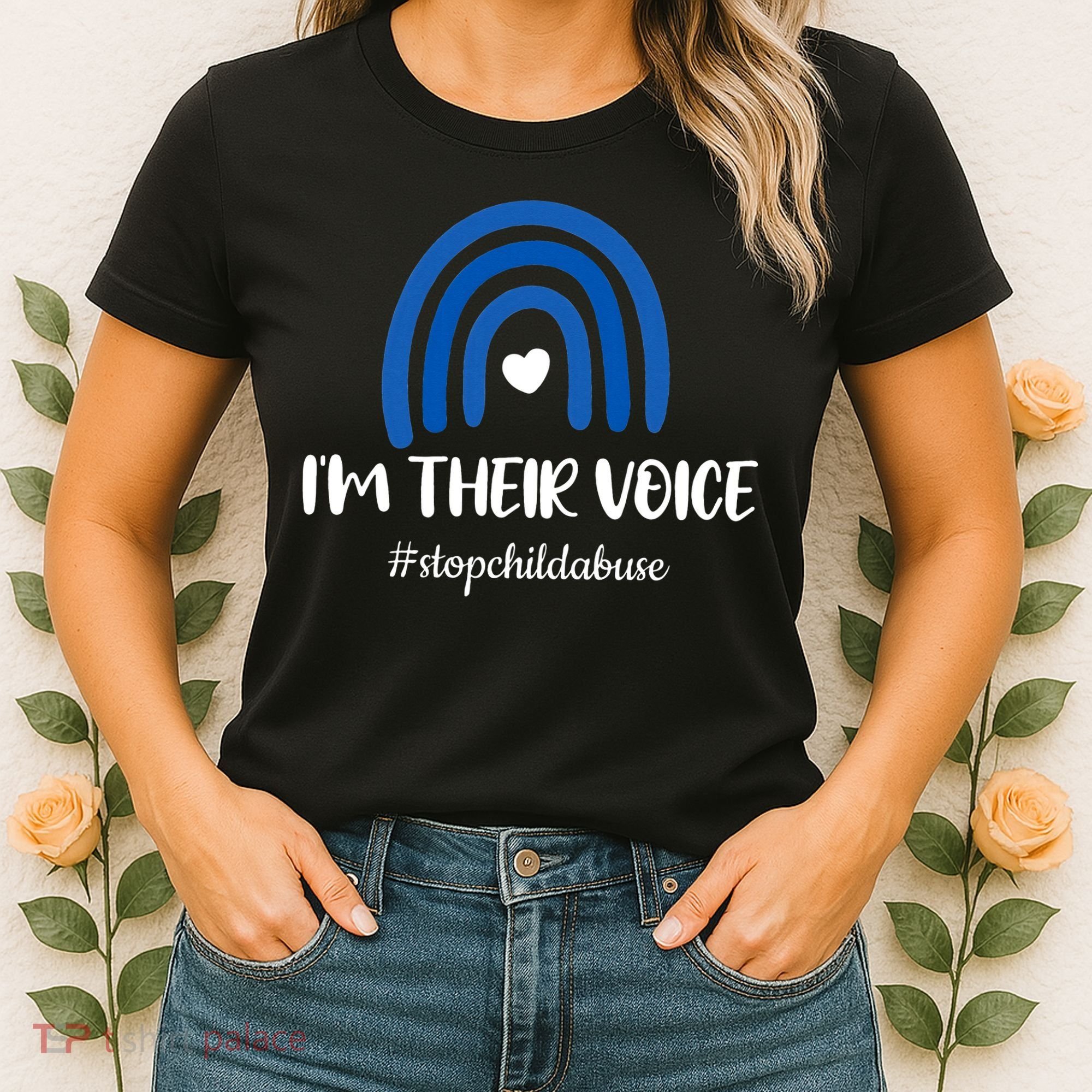 Child Abuse Prevention Awareness Month Blue Pinwheel Women's T-Shirt
