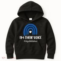 Child Abuse Prevention Awareness Month Blue Pinwheel Kids Hoodie thumb 0