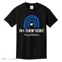 Child Abuse Prevention Awareness Month Blue Pinwheel Kids T-Shirt thumb 0