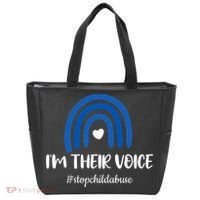 Child Abuse Prevention Awareness Month Blue Pinwheel Tote Bag thumb 0