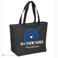 Child Abuse Prevention Awareness Month Blue Pinwheel Tote Bag thumb 2