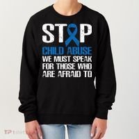 Child Abuse Prevention Awareness Month Blue Ribbon Butterfly Women's Sweatshirt thumb 0