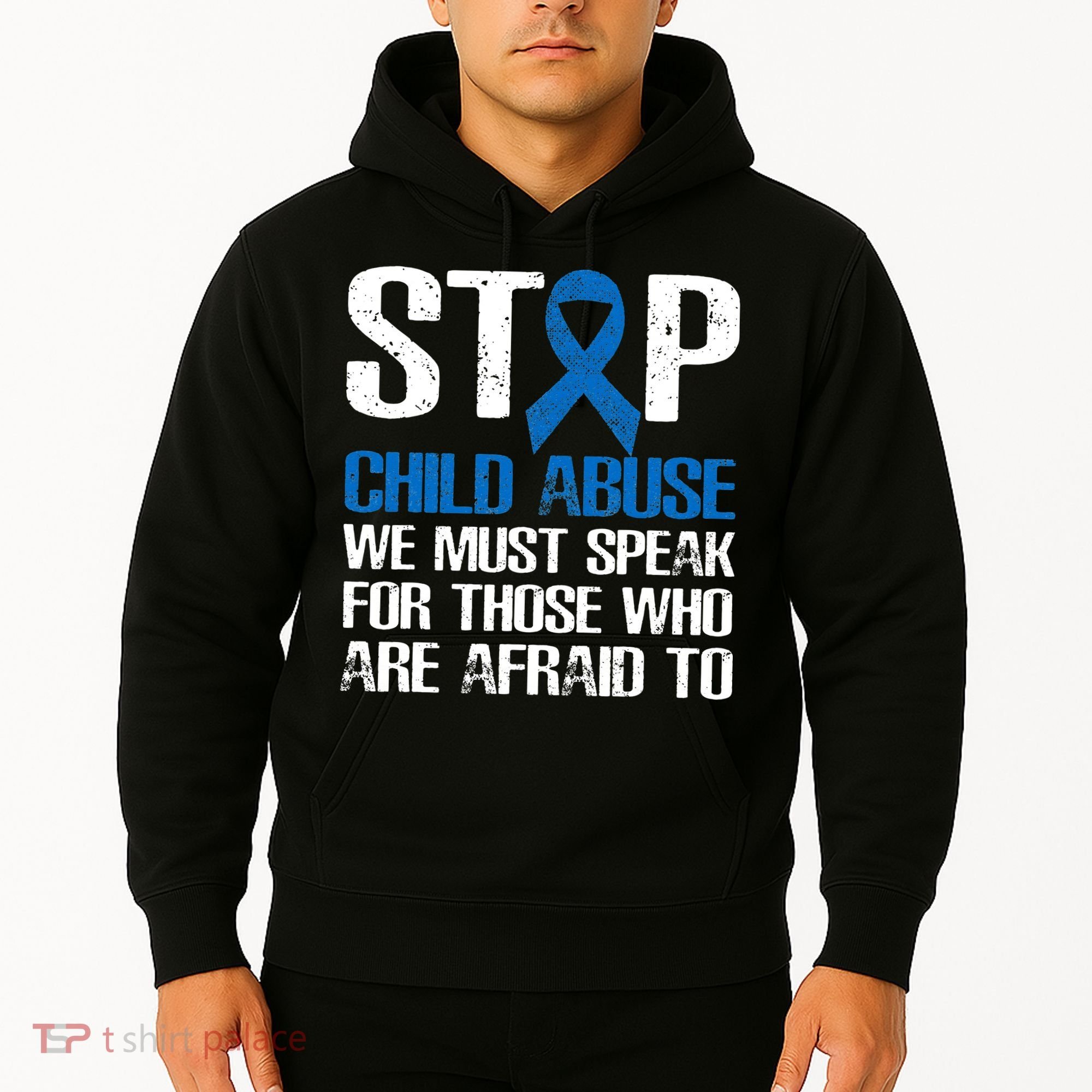 Child Abuse Prevention Awareness Month Blue Ribbon Butterfly Hoodie