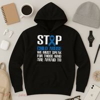 Child Abuse Prevention Awareness Month Blue Ribbon Butterfly Hoodie thumb 3