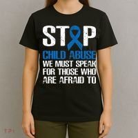 Child Abuse Prevention Awareness Month Blue Ribbon Butterfly T-Shirt thumb 4