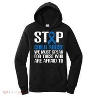 Child Abuse Prevention Awareness Month Blue Ribbon Butterfly Women's Hoodie thumb 0