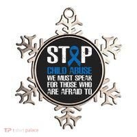 Child Abuse Prevention Awareness Month Blue Ribbon Butterfly Ornament thumb 0