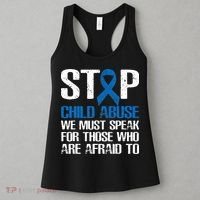 Child Abuse Prevention Awareness Month Blue Ribbon Butterfly Women's Tank Top thumb 3