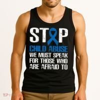 Child Abuse Prevention Awareness Month Blue Ribbon Butterfly Tank Top thumb 3